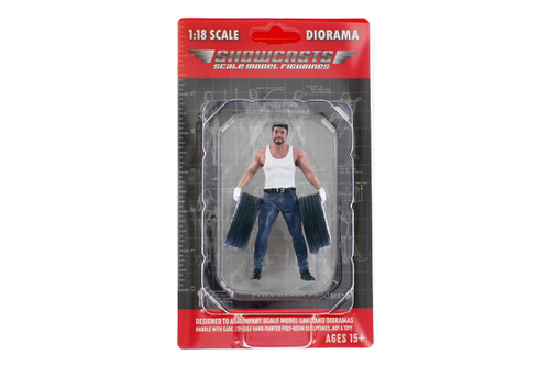 "Muscle Mechanics" Figure #1, Blue/White - Showcasts AD-19201 - 1/18 Scale Resin Diorama Figurine