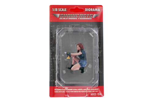 "Muscle Mechanics" Figure #3, Green/Blue - Showcasts AD-19203 - 1/18 Scale Resin Diorama Figurine