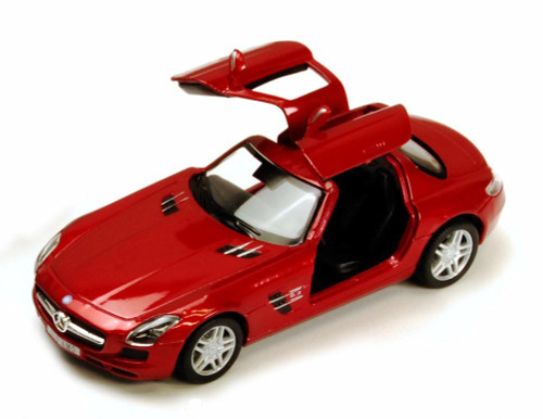 Mercedes-Benz SLS AMG, Ruby - Kinsmart 5349D - 1/36 scale Diecast Car (Brand New, but NOT IN BOX)