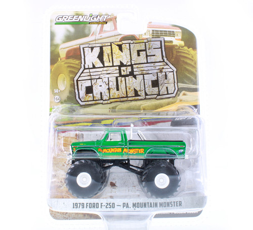 GREEN MACHINE 1979 Ford F-250 Monster Truck, Pa. Mountain Monster - Greenlight 49100A 1/64 scale Diecast Car