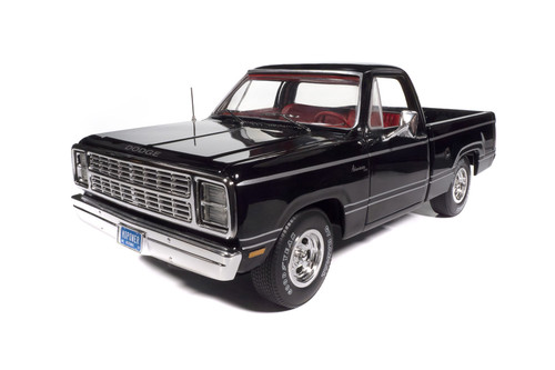 1979 Dodge Adventurer Sweptline Pickup Truck, Black - Auto World AMM1355 - 1/18 Scale Diecast Model Toy Car