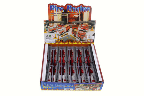 Box of 12 Boston Fire Engine, Red - Showcasts 9921BS - 4.75" Scale Diecast Model Toy Cars