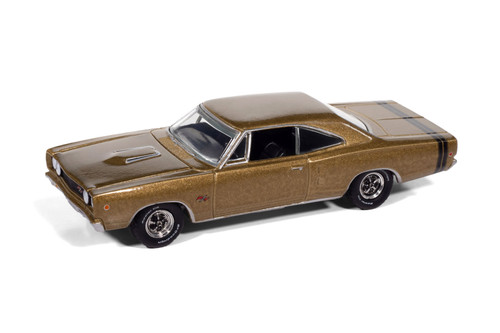 1968 Dodge Coronet R/T, Medium Gold - Auto World AW64512/48B - 1/64 Scale Diecast Model Toy Car