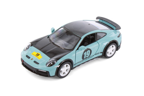 Porsche 911 Rallye Livery Edition, Turquoise - Kinsmart 5467DF/AB - 1/38 Scale Diecast Model Toy Car