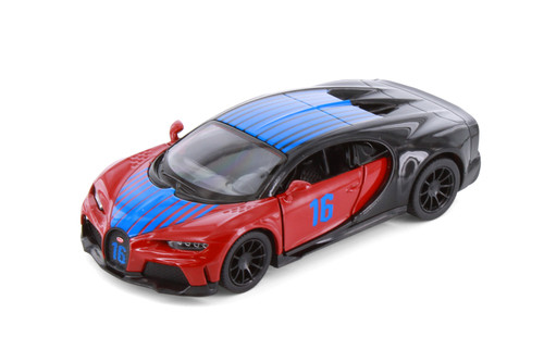 Bugatti Chiron Supersport Livery Edition, Red - Kinsmart 5423DF - 1/38 Scale Diecast Model Toy Car