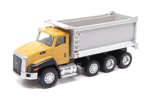 Caterpillar CT660 Dump Truck w/Ox Dump Body, Yellow/Light Gray - Diecast Masters 84643CS - 1/64 Scale Diecast Model Toy Car