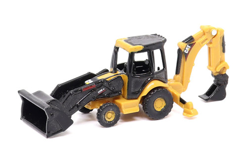 Caterpillar 420E Backhoe Loader, Yellow/Black - Diecast Masters 85973CS - Micro Scale Diecast Model Toy Car