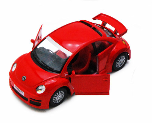 Volkswagen New Beetle Rsi, Red - Kinsmart 5058D - 1/32 scale Diecast Model Toy Car