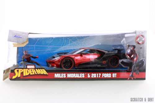 2007 Ford GT with Miles Morales Spider Man Figure - R-23869 - 1/24 Scale Diecast Model Toy Car