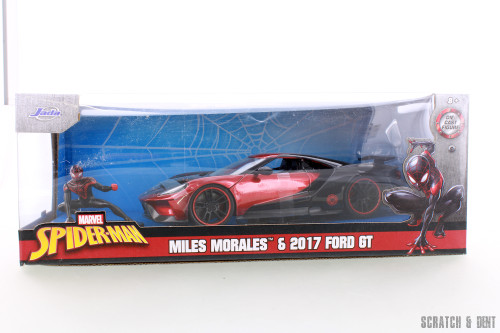2007 Ford GT with Miles Morales Spider Man Figure - R-23867 - 1/24 Scale Diecast Model Toy Car