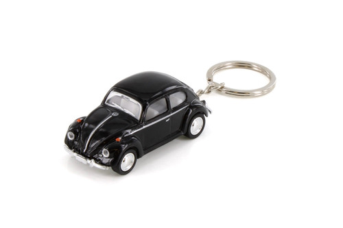 1967 Volkswagen Classic Beetle Key Chain, Black - Kinsmart 2540DK - 2.5" Scale Diecast Model Toy Car