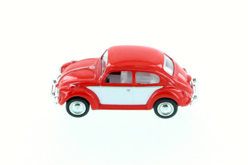 1967 Volkswagen Classical Beetle Hardtop, Red - Kinsmart 2540DC/2 - 1/64 Scale Diecast Model Toy Car