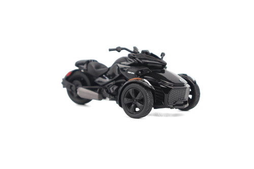 Can-Am Spyder F3 3-Wheel Motorcycle, Steel Black - Diecast Masters 60018 - 1/32 Scale Diecast Model Toy Bike