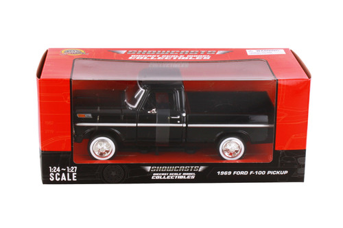 1969 Ford F-100 Pickup, Black - Showcasts 71315BK - 1/24 Scale Diecast Model Toy Car