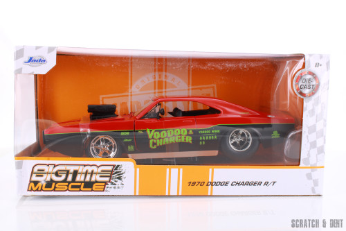 Voodoo Charger 1970 Dodge Charger R/T, Red and Black - Jada Toys R-23939 - 1/24 scale Diecast Car