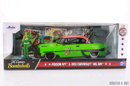 1953 Chevy Bel Air with Poison Ivy Figurine, Poison Ivy - R-23931 - 1/24 scale Diecast Model Toy Car