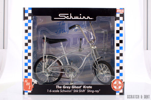 1971 Schwinn Stik-Shift Sting-Ray "The Grey Ghost Krate", Gray - AMT R-23948 1/6 scale Diecast Bike