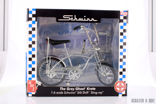 1971 Schwinn Stik-Shift Sting-Ray "The Grey Ghost Krate", Gray - AMT R-23955 1/6 scale Diecast Bike