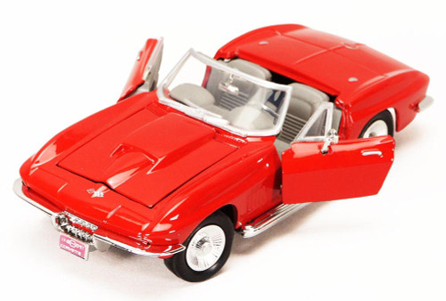 レッドコレクション1pack 1967 Chevy Corvette, Red - Motormax 73224 - 1/24 scale