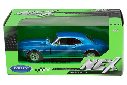 1967 Pontiac Firebird, Blue - Welly 22502 - 1/24 scale Diecast Model Toy Car