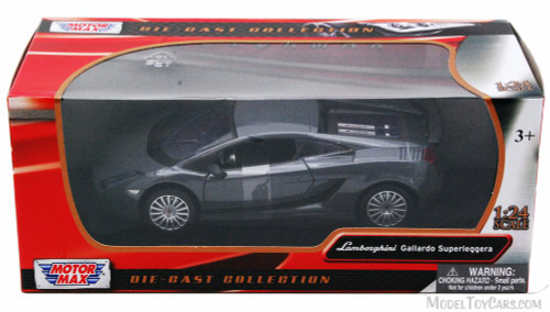 Lamborghini Gallardo Superleggera, Gray w/Black Roof - Motormax 73346 - 1/24 Diecast Model Car