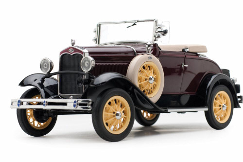 1931 Ford Model A Roadster, Ford Maroon - Sun Star 6124M - 1/18 scale Diecast Model Toy Car