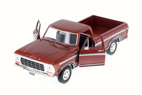 1979 Ford F-150 Custom Pick-Up, Red - Motor Max 79346 - 1/24 Scale Diecast Model Toy Car