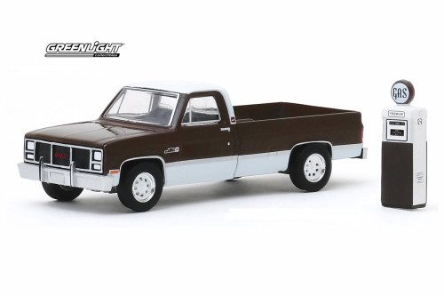 1984 GMC 2500 High Sierra with Vintage Gas Pump, Black and