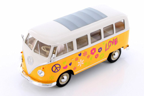 1963 Volkswagen Classical T1 Bus with Love/Peace Decals, Yellow