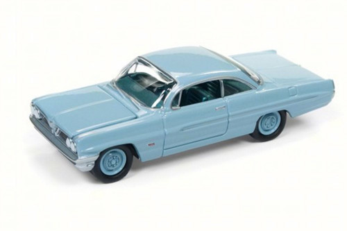 1961 Pontiac Catalina, Tradewind Blue - Round 2 JLSP008/24B - 1/64 Scale Diecast Model Toy Car