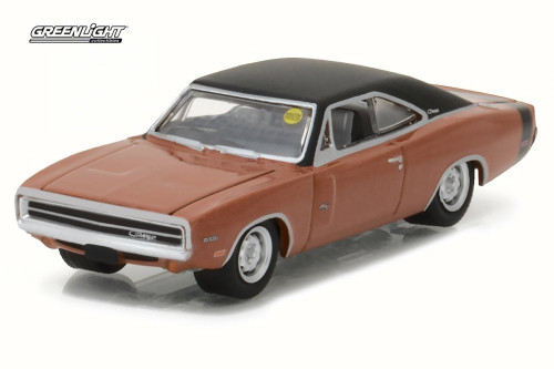 1970 Dodge HEMI Charger R/T, Bronze - Greenlight 37110/48 - 1/64 Scale Diecast Model Toy Car