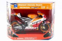 Honda RCV 213 Motorcycle, Orange w/ Decals - New Ray 57753 - 1/12 Scale Vehicle Replica