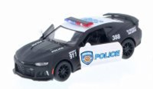 2017 Chevrolet Camaro ZL1 Police Car Hard Top, Black & White - Kinsmart 5399DPR - 1/38 Scale Diecast Model Toy Car