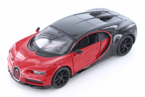 Bugatti Chiron Hard Top, Red with Black - Showcasts 34524 - 1/24 Scale Diecast Model Toy Car