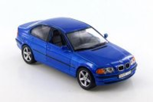 1998 BMW 328i, Metallic Blue  - Welly 9395-4D - 1/24 Scale Diecast Model Toy Car