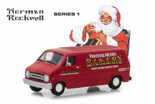 1977 Dodge B-100 Van, Percevel Mobil Bakery - Greenlight 37150E/48 - 1/64 Scale Diecast Car