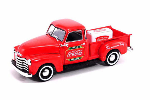 1953 Chevy Pickup with Cooler, Red - Motorcity Classics 478104 - 1:43 Scale Diecast Model Toy Car