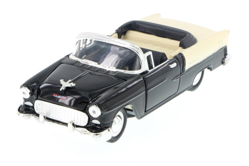 1955 Chevy Bel-Air Convertible, Black - Sunnyside 5720D - 1/34 Scale Diecast Model Toy Car