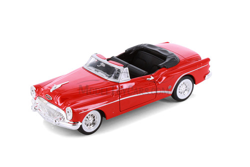 1953 Buick Skylark Closed Convertible, Red - Welly 24027C/H/4D - 1/24 Scale Diecast Model Toy Car
