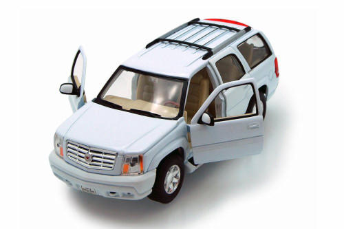 2002 Cadillac Escalade SUV, White - Welly 22412WT - 1/24 scale Diecast Model Toy Car