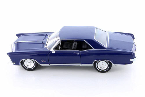 1965 Buick Riviera Grand Sport Hardtop, Blue - Welly 24072WBU - 1/24 scale Diecast Model Toy Car