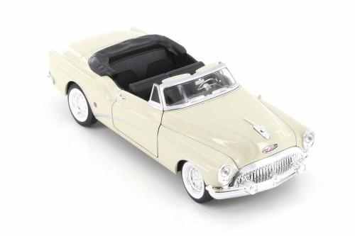 1953 Buick Skylark Open Convertible, White - Welly 24027CWWT - 1/24 scale Diecast Model Toy Car