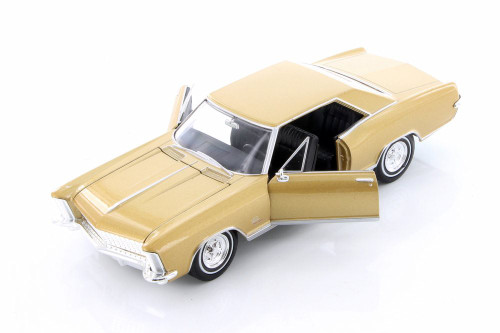 1965 Buick Riviera Grand Sport Hardtop, Gold - Welly 24072WG - 1/24 scale Diecast Model Toy Car