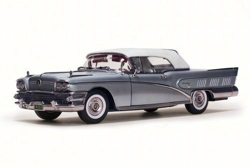 1958 Buick Limited Closed Convertible, Silver Mist - Sun Star 4816