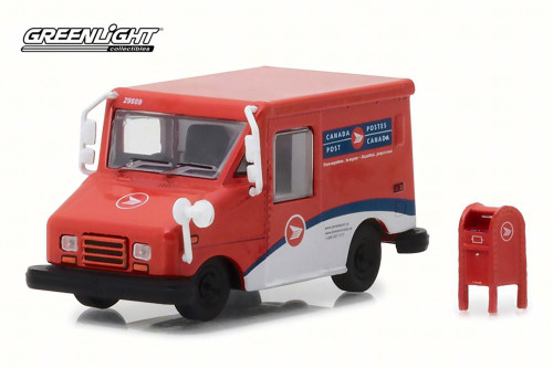 Canada Post Long-Life Delivery Vehicle with Mailbox, Red - Greenlight 29889/48 - 1/64 Diecast Car