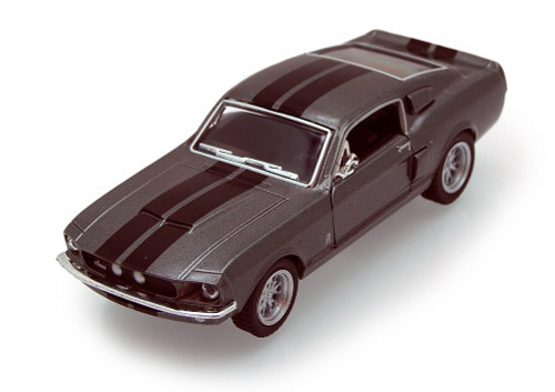 1967 Shelby GT500, Gray - Kinsmart 5372D - 1/38 scale Diecast Model Toy Car (Brand New, but NOT IN BOX)