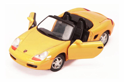 Porsche Boxster Convertible, Yellow - Showcasts 73226WYL - 1/24 scale Diecast Model Toy Car