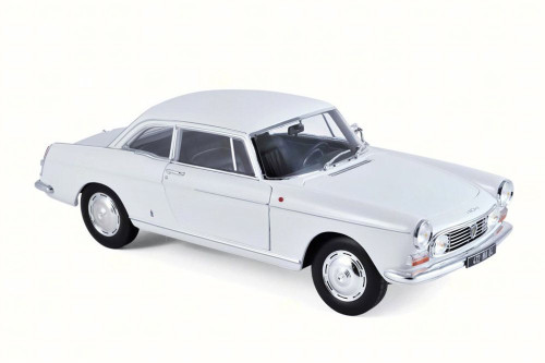 1967 Peugeot 404 Coupe, White - Norev 184831 - 1/18 Scale Diecast Model Toy Car