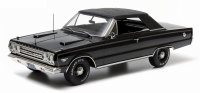 1967 Plymouth Belvedere GTX Convertible, Black - Greenlight 19007 - 1/18 scale Diecast Model Toy Car