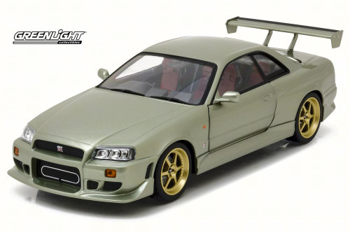 【LEDギミック】GREENLIGHT 1999 SKYLINE GTR Greenlight 1999 Nissan Skyline GT-R (R34) Red w/ Black Hood